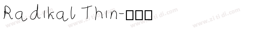 Radikal Thin字体转换
